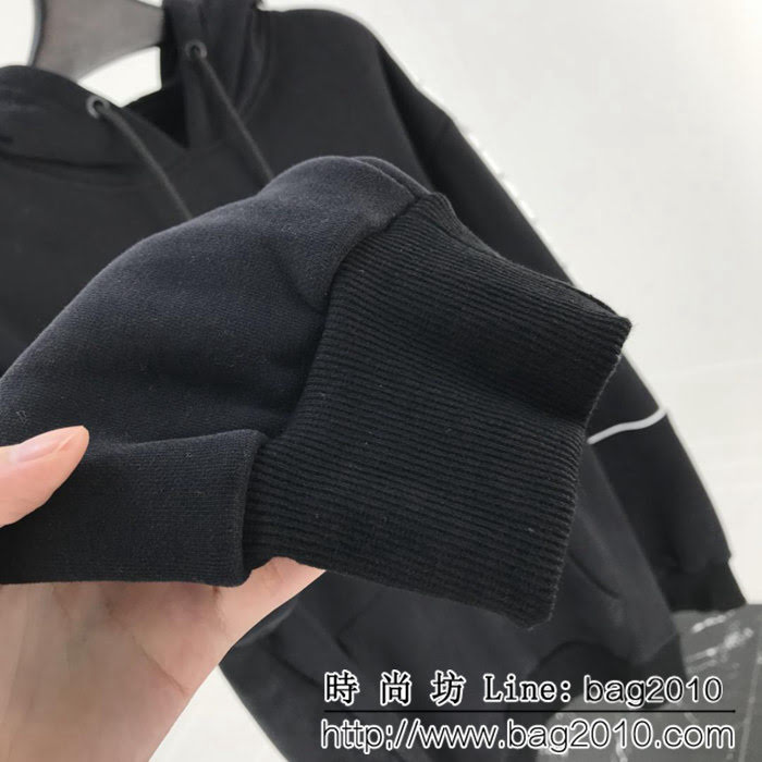 LV路易威登 18fw秋冬新款 做舊黑色 連帽衛衣 男女同款 ydi1178